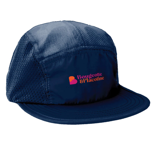 Bougeotte et Placotine - Casquette 5 Panneaux Perforée au Laser Marine