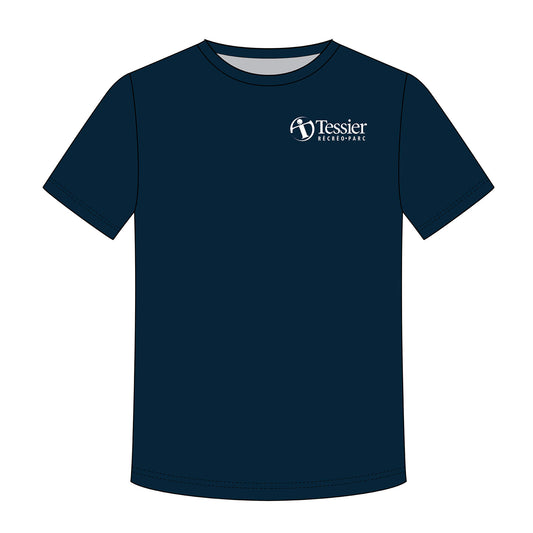 Tessier - T-Shirt Polyester Marine *Tissus léger sport